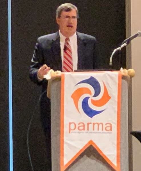 Anthony DeMaria speaking at PARMA conference